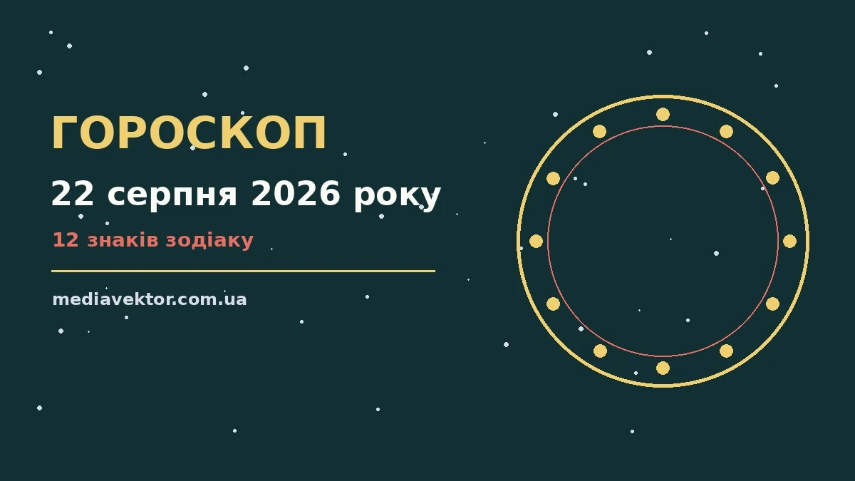 Гороскоп на 22 серпня 2026 року: час рішень для всіх знаків про настрій, справи та гроші