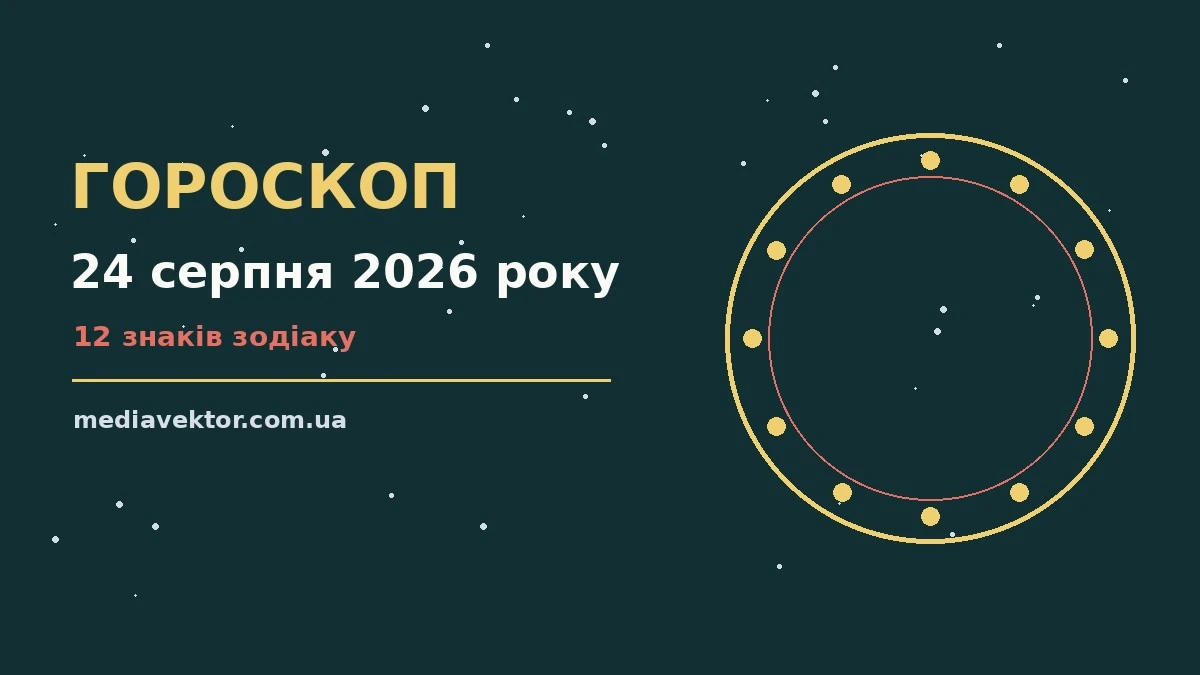Гороскоп на 24 серпня 2026 року: час рішень для всіх знаків про настрій, справи та гроші