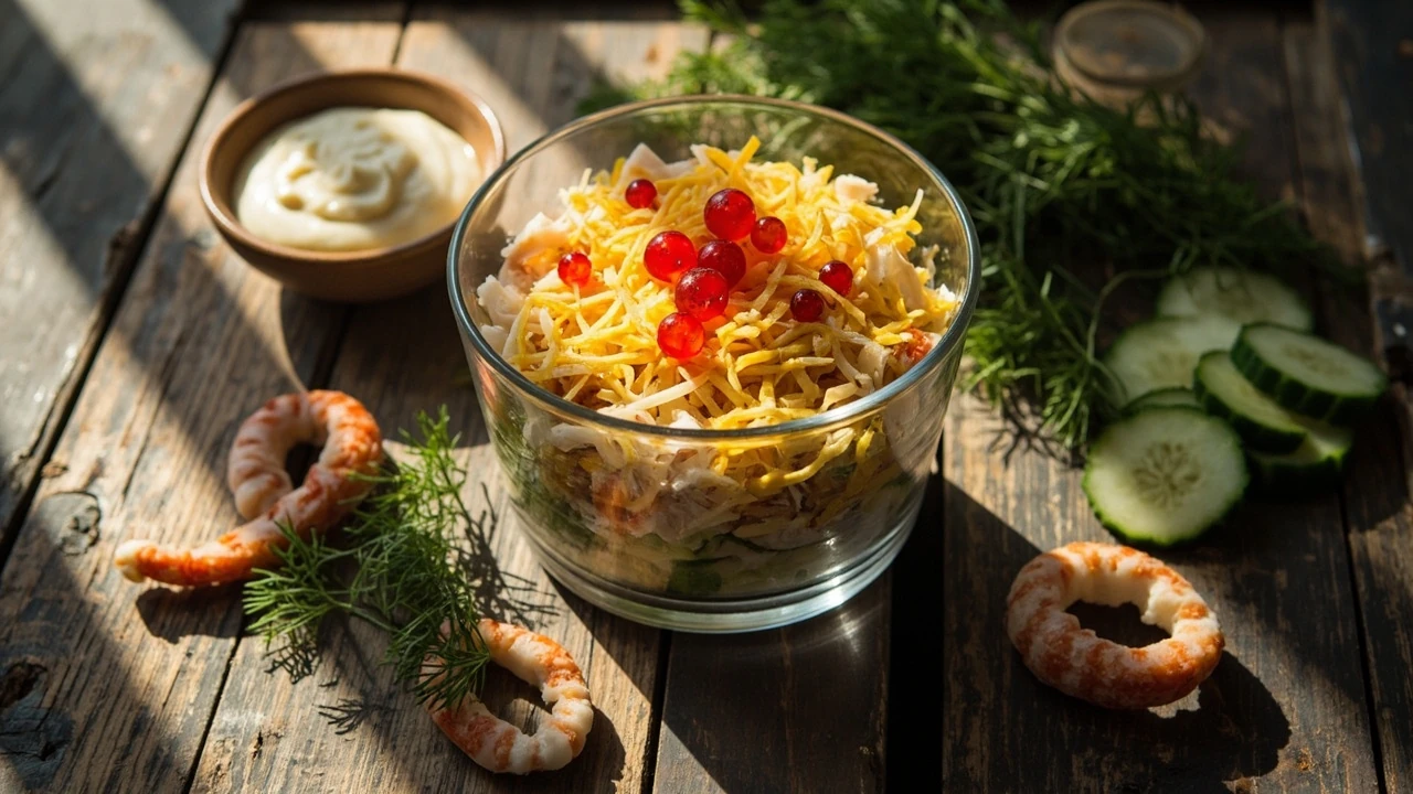 салат королівський'' з крабовими паличками