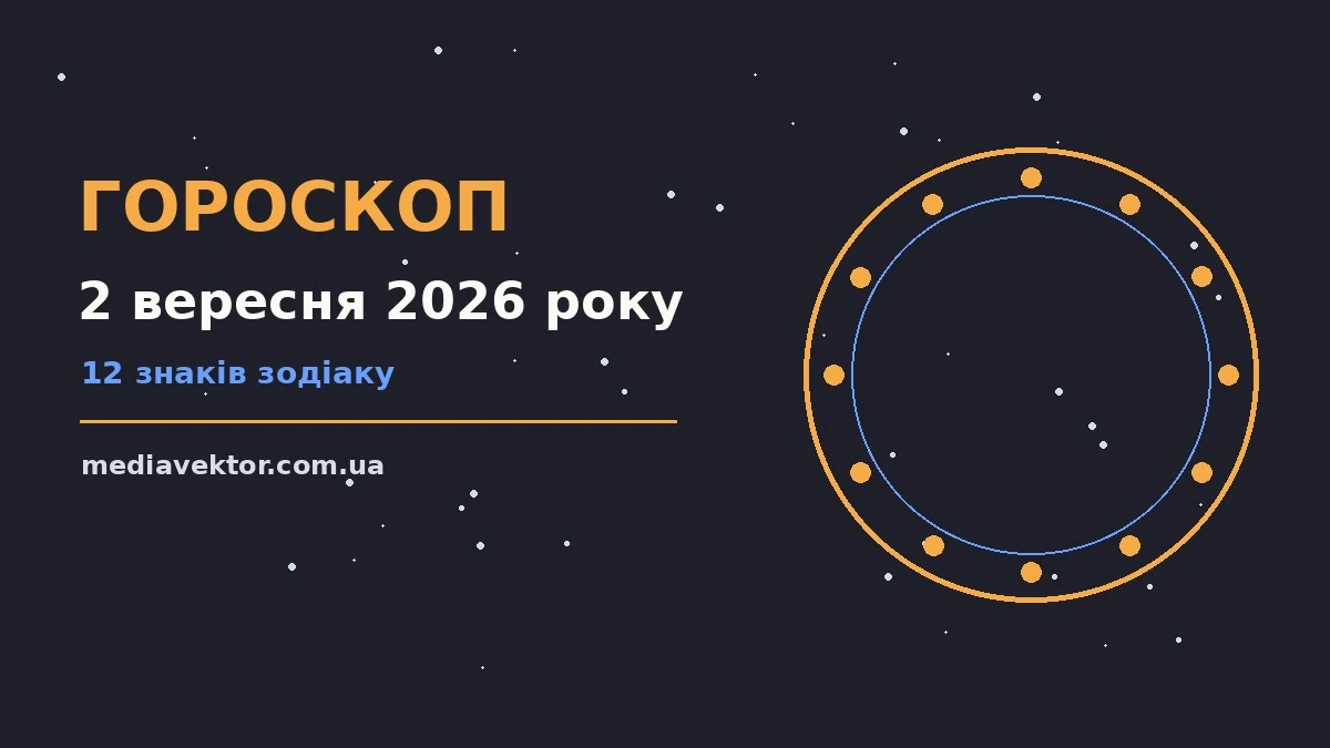 Гороскоп на 2 вересня 2026 року: час рішень для всіх знаків про настрій, справи та гроші