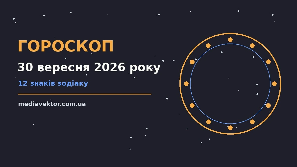 Гороскоп на 30 вересня 2026 року: час рішень для всіх знаків про настрій, справи та гроші