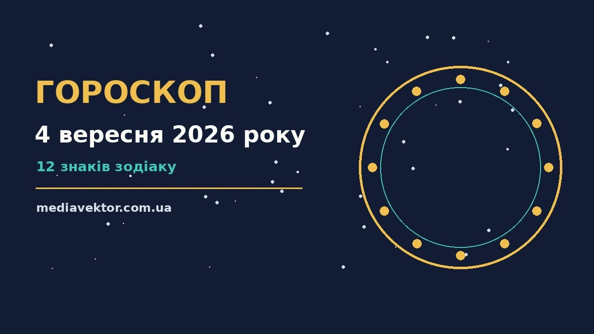Гороскоп на 4 вересня 2026 року: час рішень для всіх знаків про настрій, справи та гроші