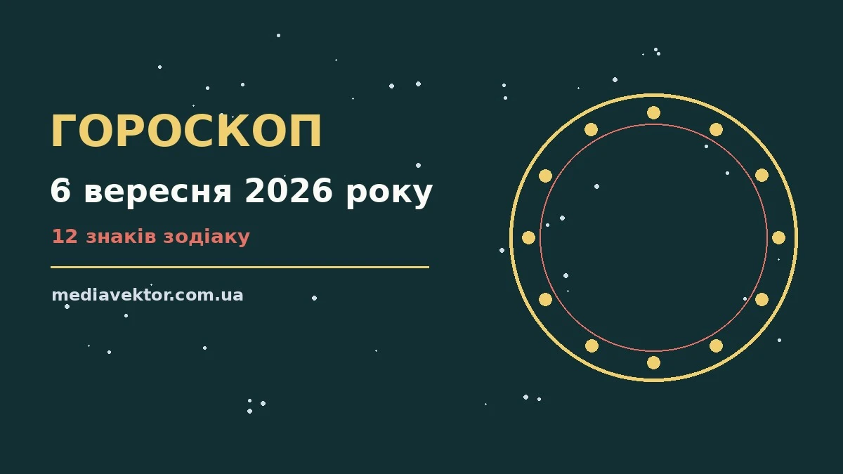 Гороскоп на 6 вересня 2026 року: час рішень для всіх знаків про настрій, справи та гроші