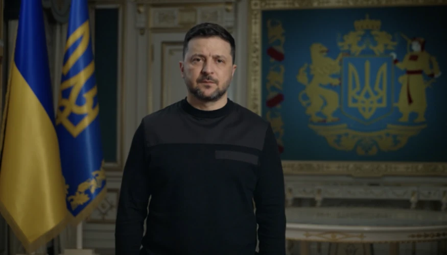 Президент Володимир Зеленський під час вечірнього звернення